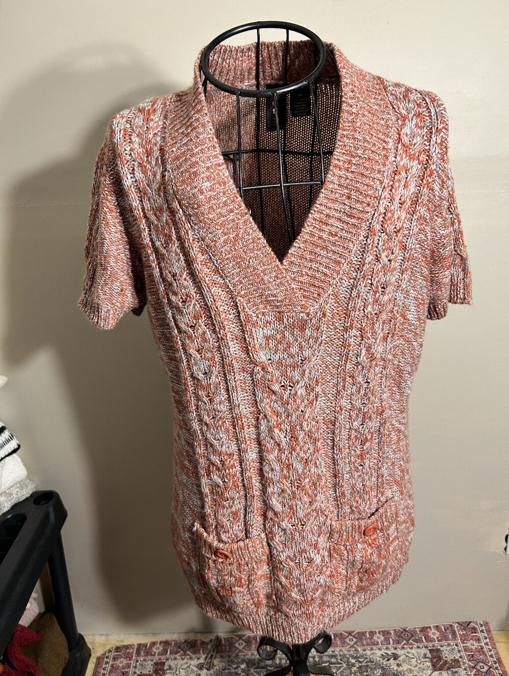 size xxl sweater shirt soft short sleeve casual dress pink  2x 2 x